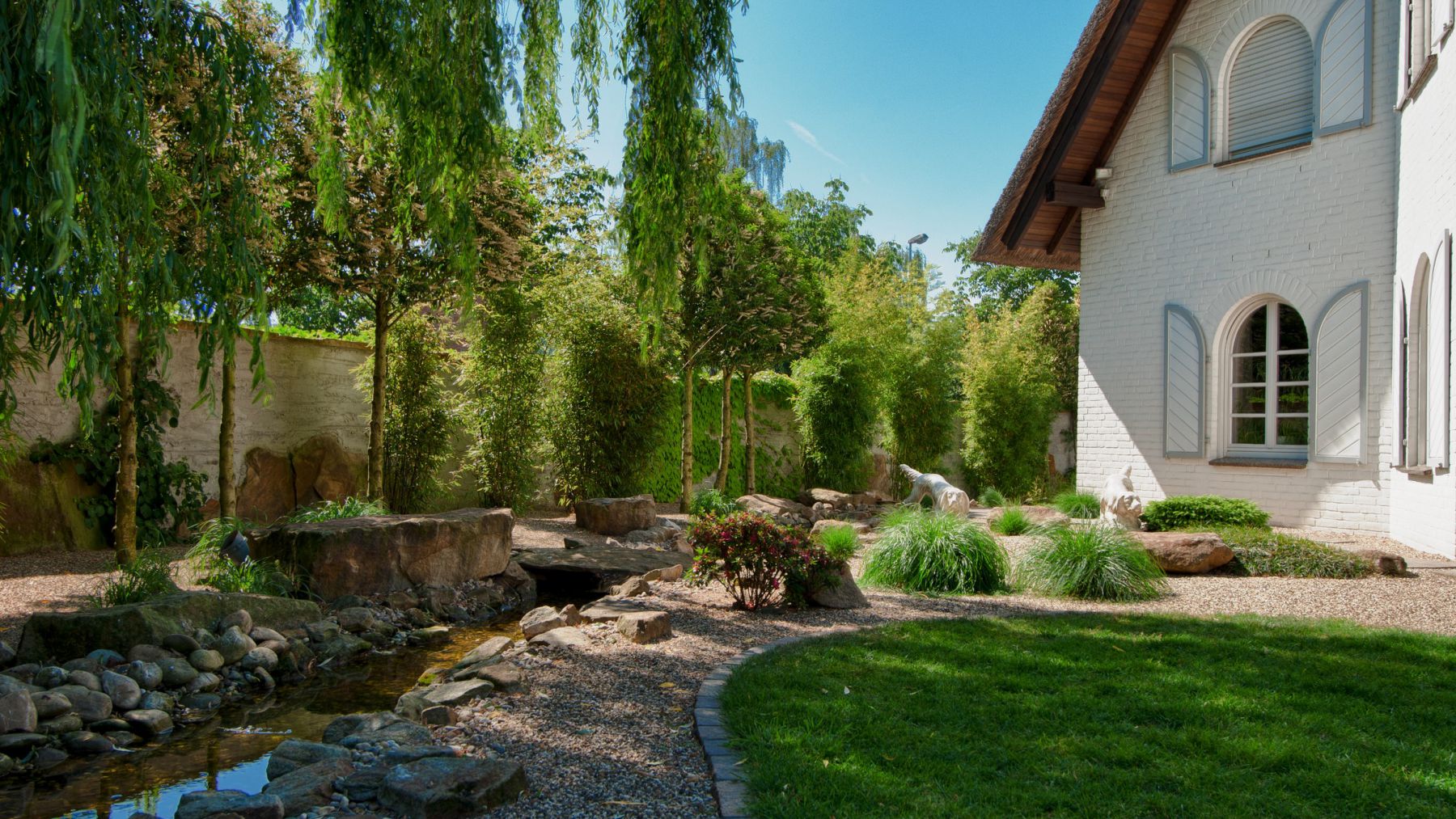 2.9 Ausstrahlung der Elemente - Naturgarten mit Glanzrolle für Stein und Wasser