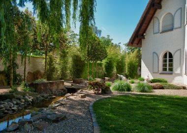 2.9 Ausstrahlung der Elemente - Naturgarten mit Glanzrolle für Stein und Wasser