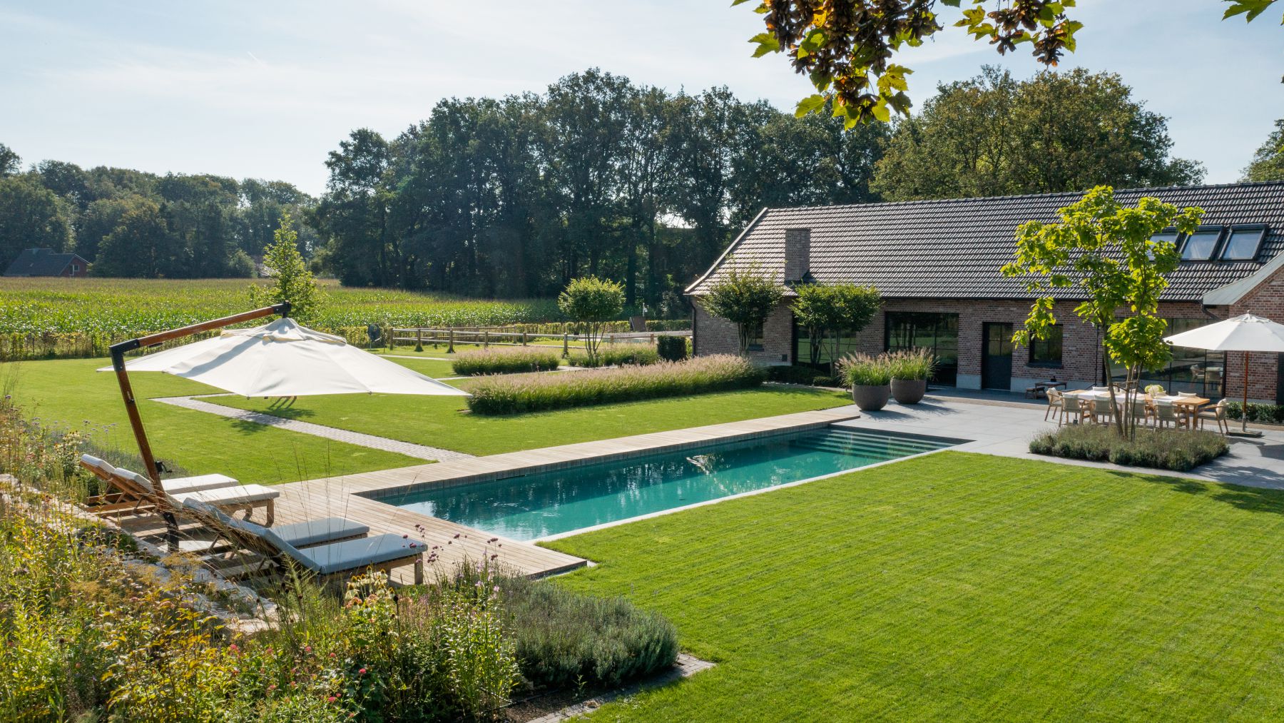 8.2 Luxuriöser Minimalismus mit Pool in der modernen Landhausidylle in Bocholt